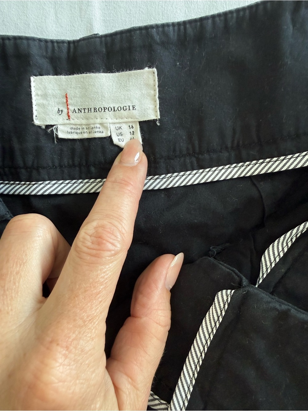 Anthropologie Black High-Waist Wide-Leg cropped Pants - Picture 5 of 10